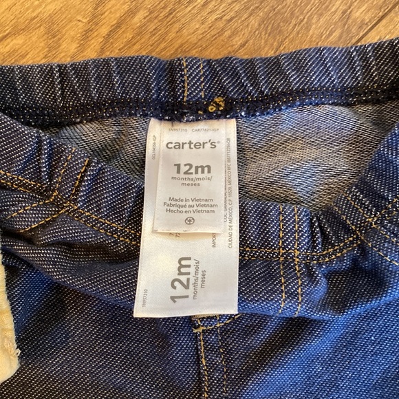 Carter’s 12m Yellow Sweatshirt and Jean Legging Set - Picture 5 of 5